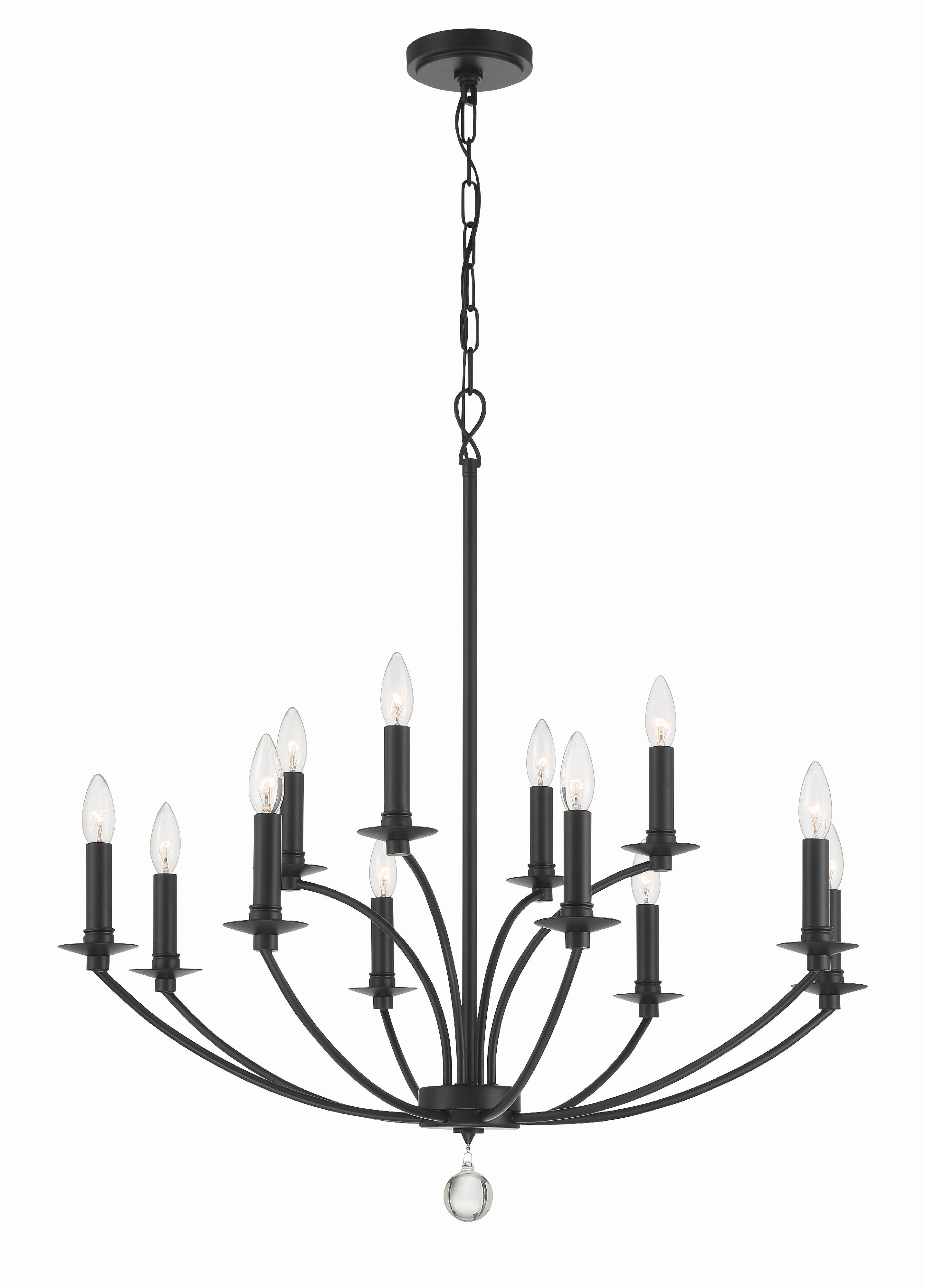 Mila 32'' Black Chandelier