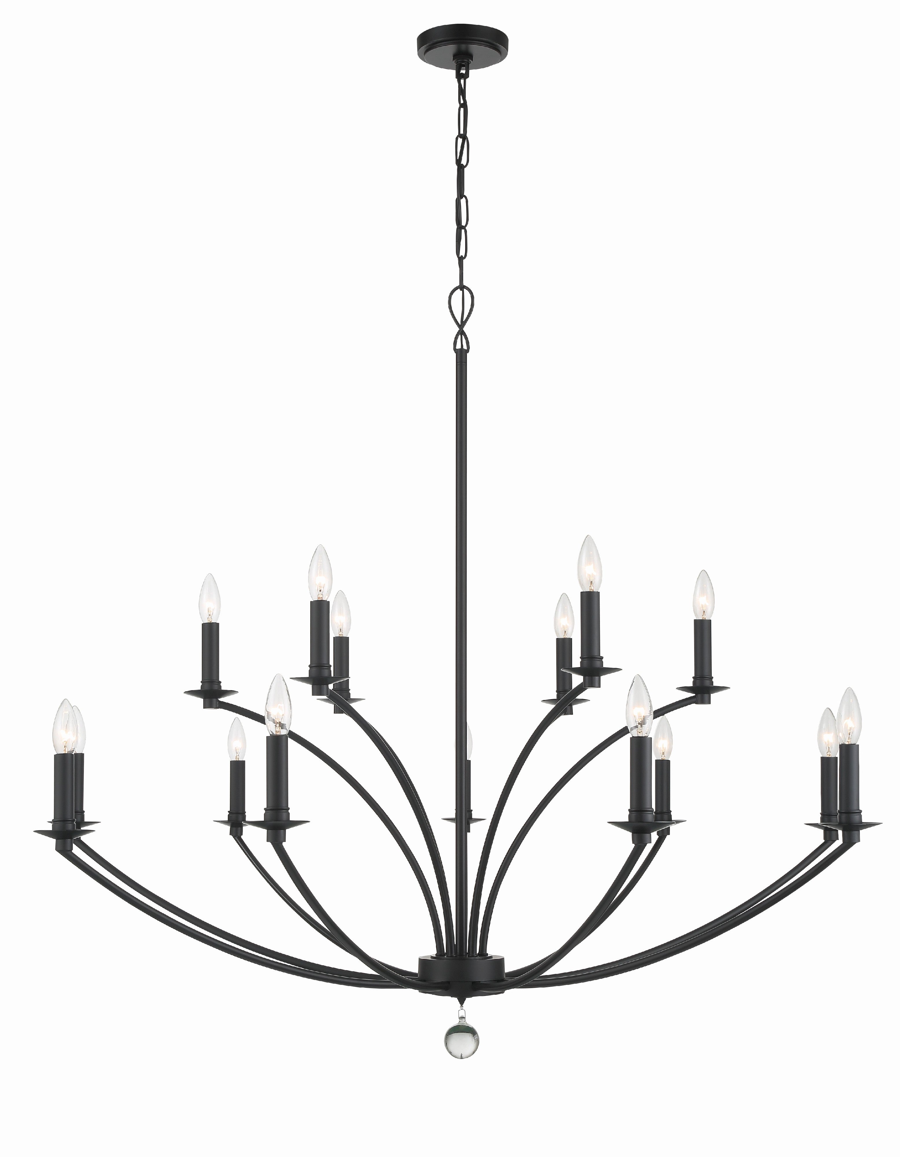 Mila 48'' Black Chandelier