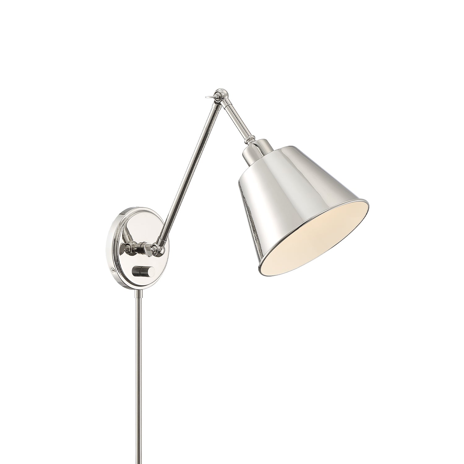 Mitchell 7.25'' Polished Nickel Task Sconce