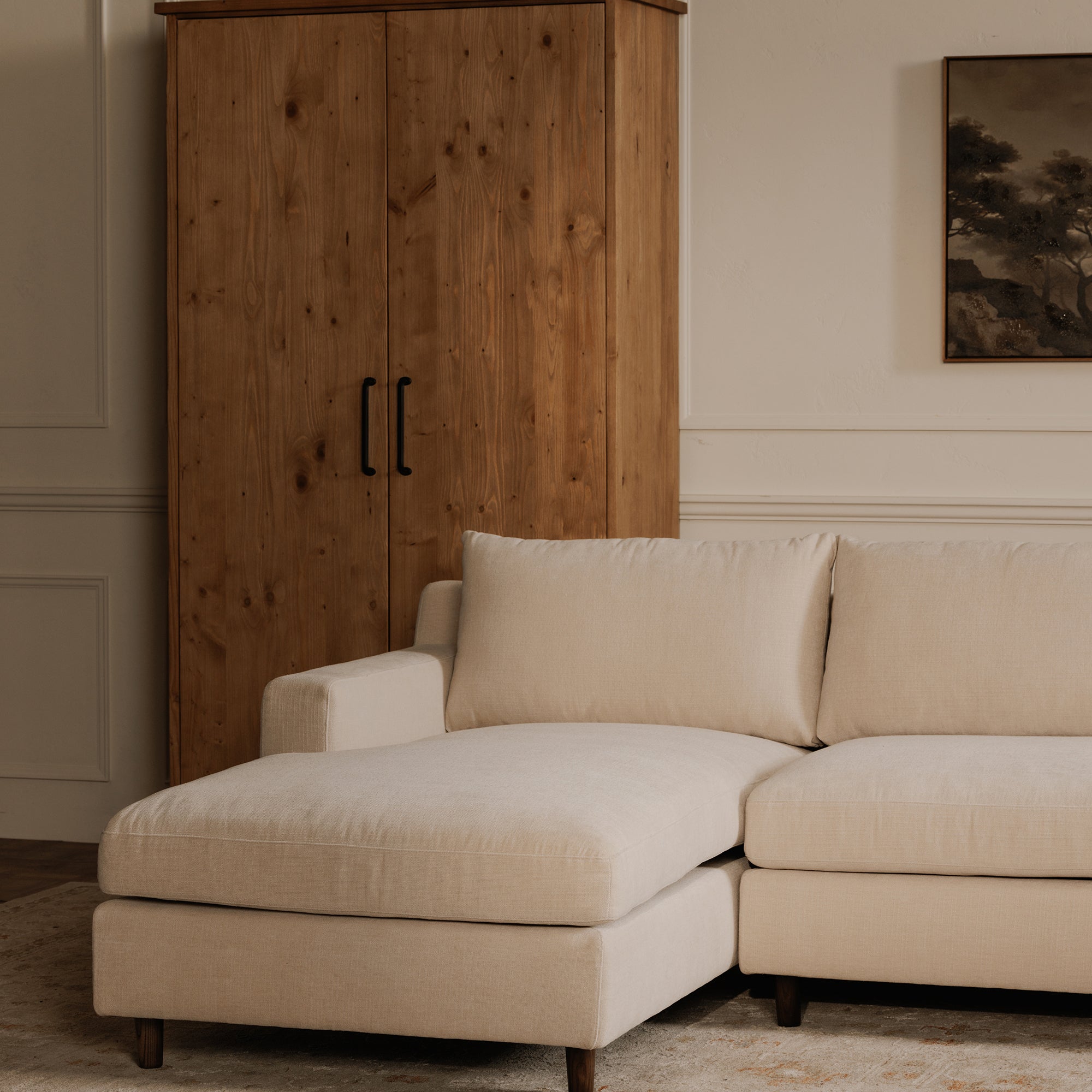 Hutton Right Sectional Beige