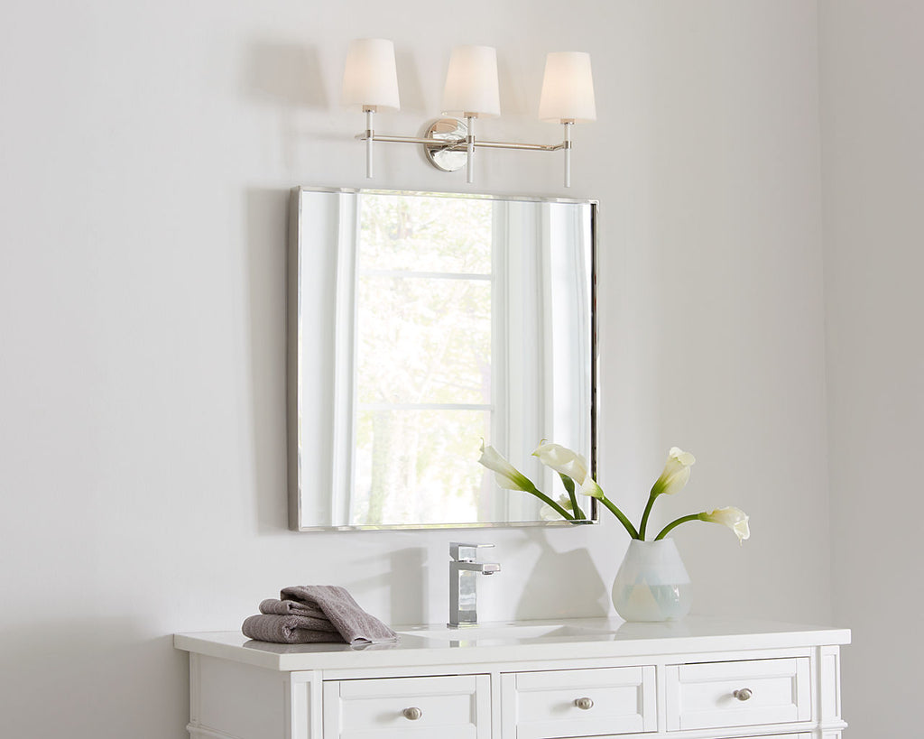 Monroe 3-Light Bath Sconce | Polished Nickel