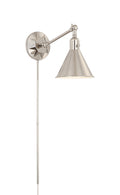 Morgan 7'' Polished Nickel Task Sconce