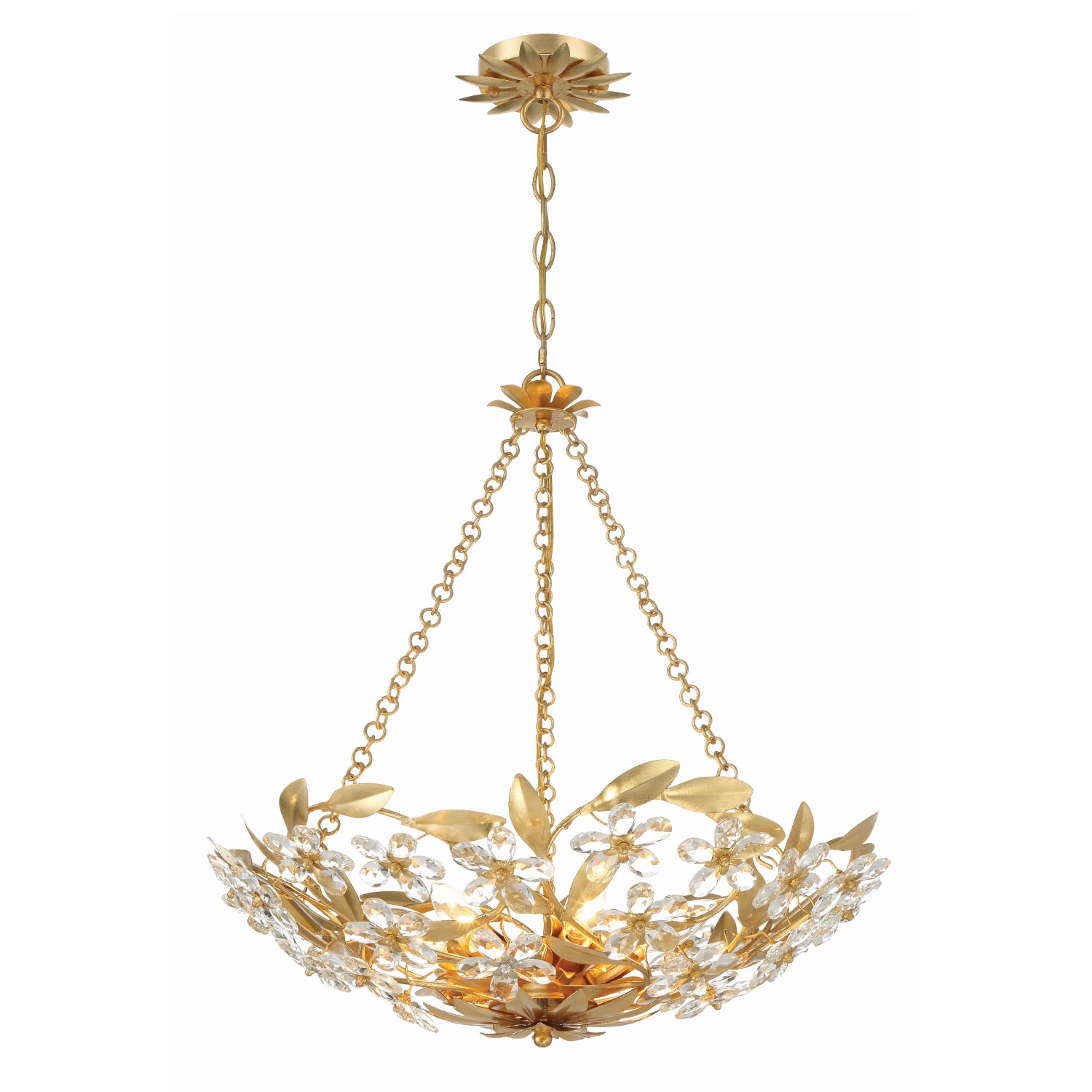 Marselle 24'' Antique Gold Chandelier