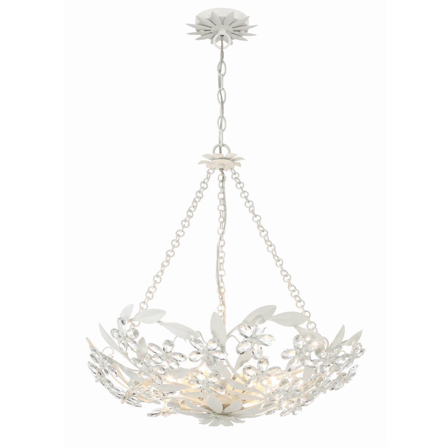 Marselle 24'' Matte White Chandelier