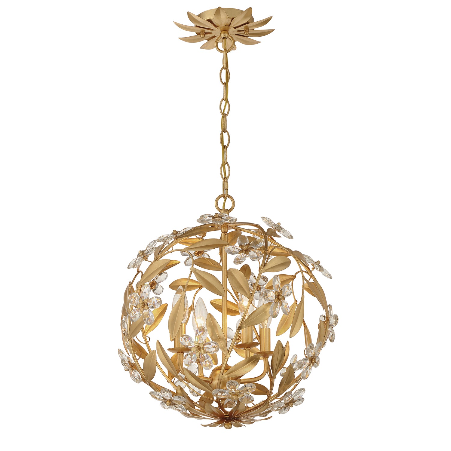 Marselle 16.5'' Antique Gold Chandelier