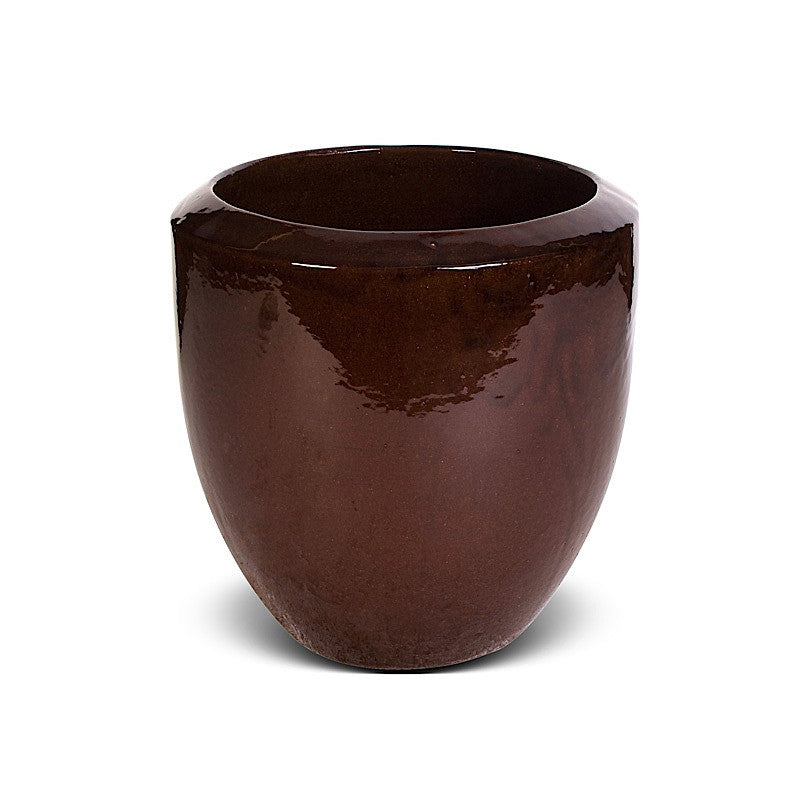Glazed Terracotta Round Planter - 15"D