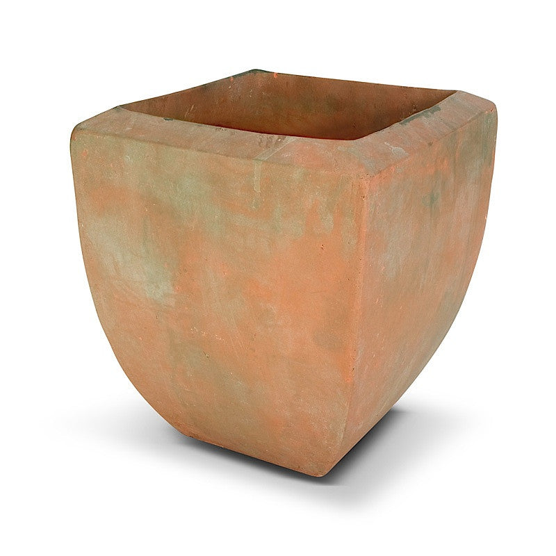 Rustic Terracotta Square Planter - 13"W