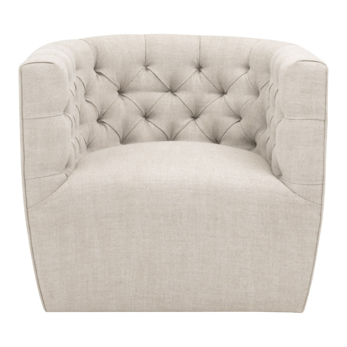 Marcel Swivel Club Chair | Performance Bisque French Linen