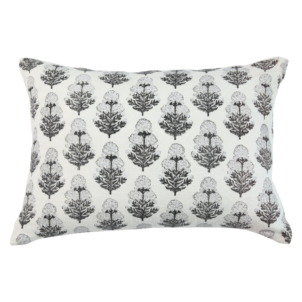 Marigold Graphite on White Pillow