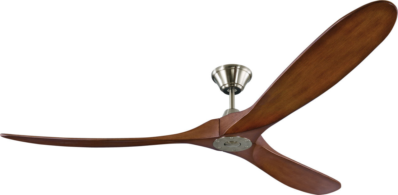 Maverick 70 Ceiling Fan | Brushed Steel | Koa Blades