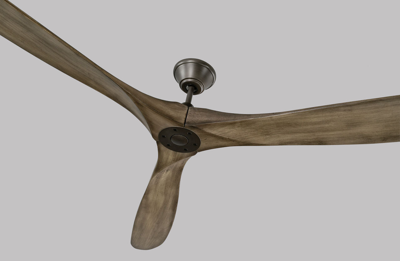 Maverick 88 Ceiling Fan | Light Grey Weathered Oak Blades Aged Pewter