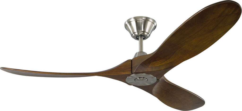 Maverick 52 Ceiling Fan | Dark Walnut Blades Brushed Steel
