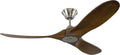 Maverick 52 Ceiling Fan | Dark Walnut Blades Brushed Steel