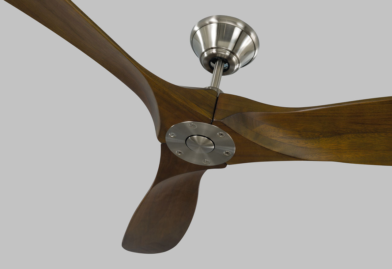 Maverick 52 Ceiling Fan | Dark Walnut Blades Brushed Steel