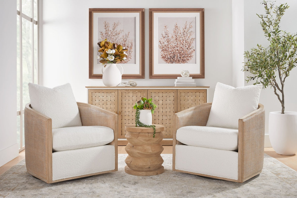 McGuire Swivel Club Chair | Cane