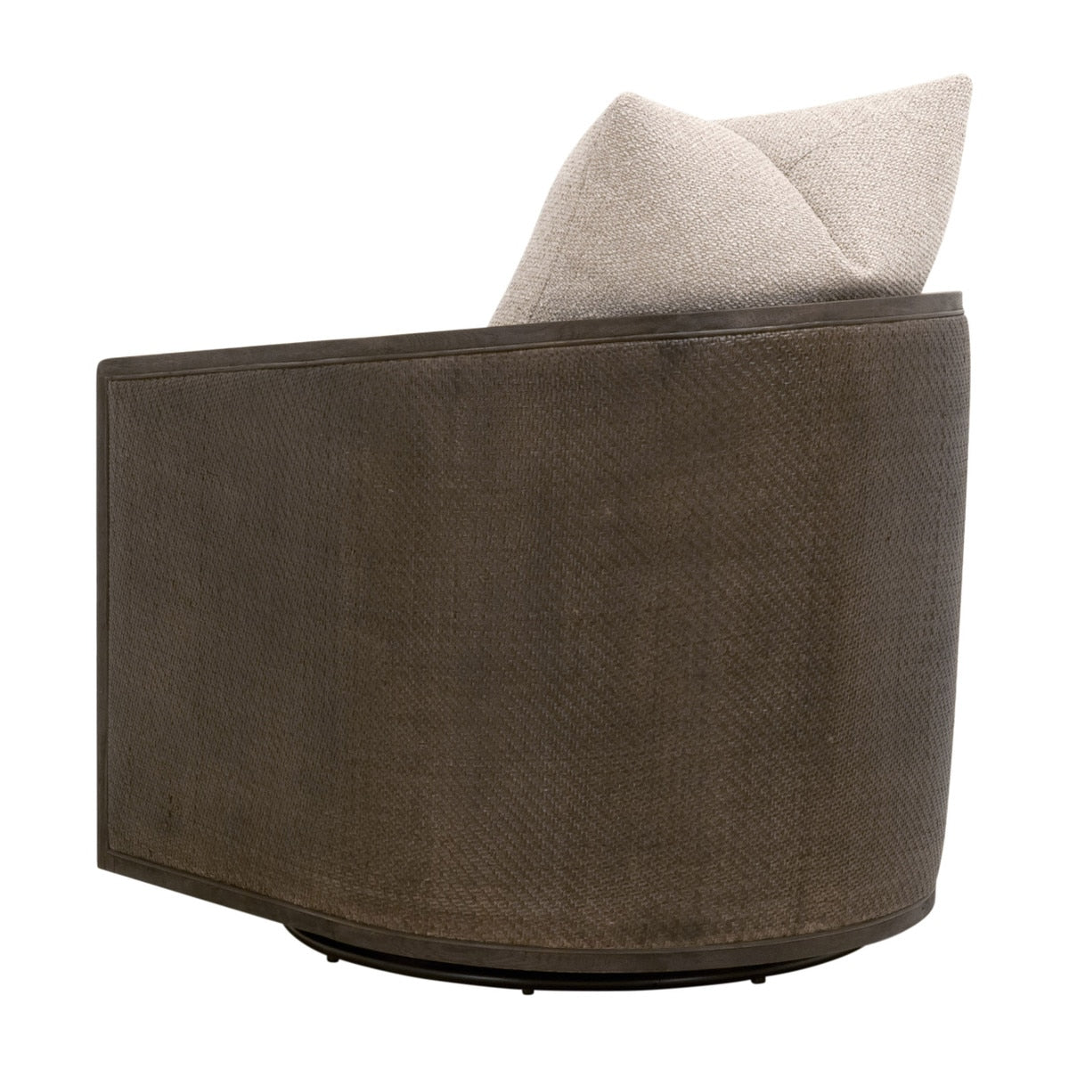 McGuire Swivel Club Chair | Matte Brown Oak