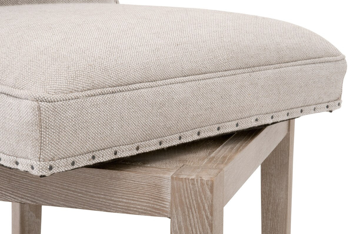 Milton Swivel Counter Stool | Performance Bisque French Linen