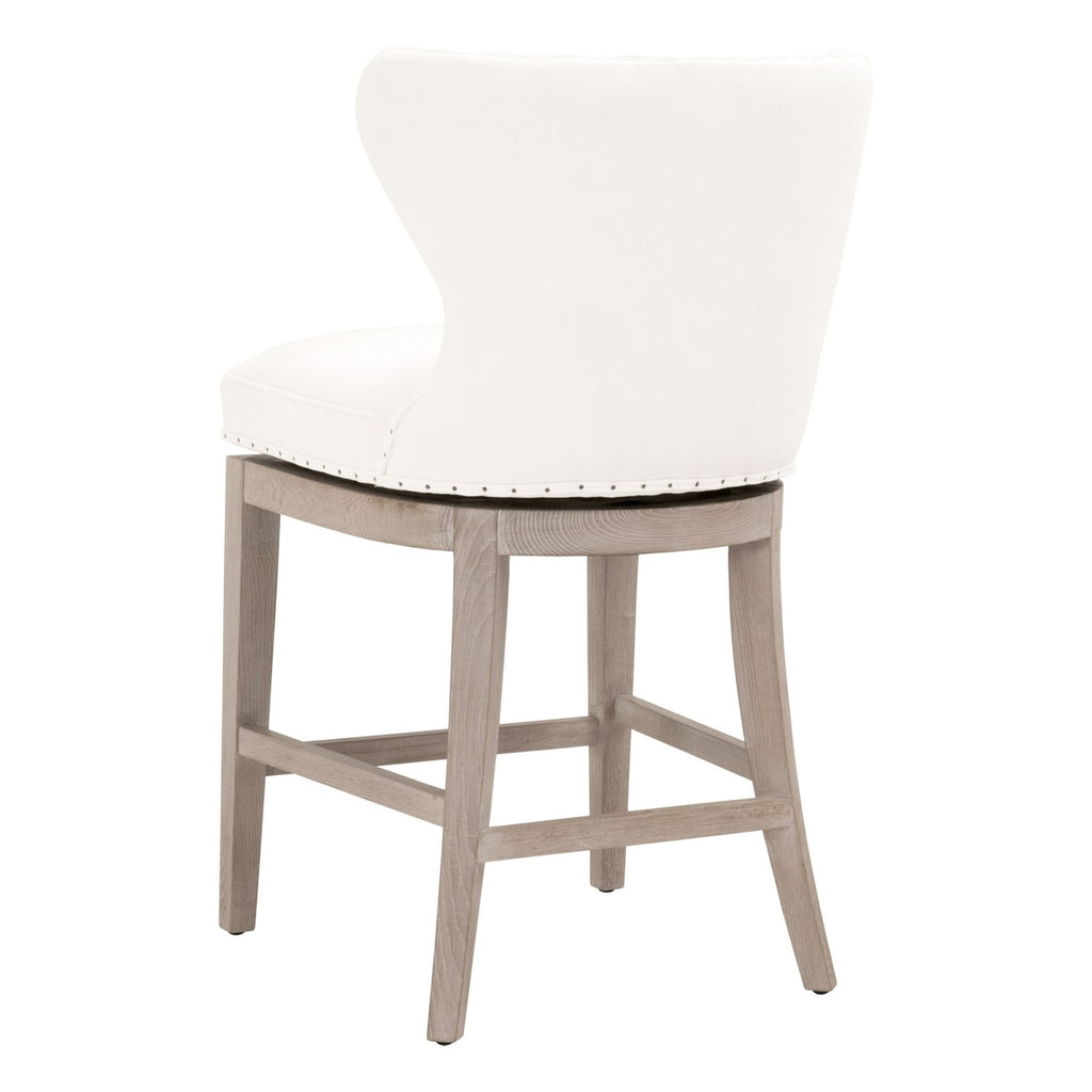 Milton Swivel Counter Stool | LiveSmart Peyton Pearl