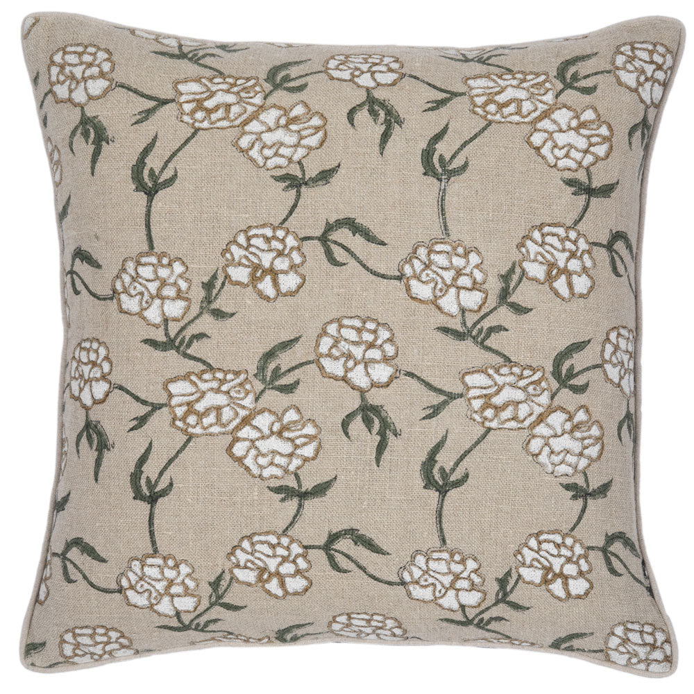 Modern Marigold White Pillow