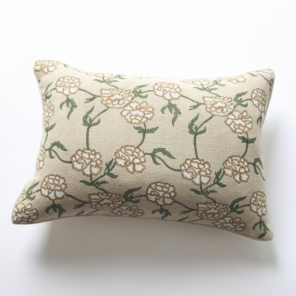 Modern Marigold White Pillow
