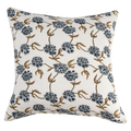 Modern Marigold Indigo on White Pillow