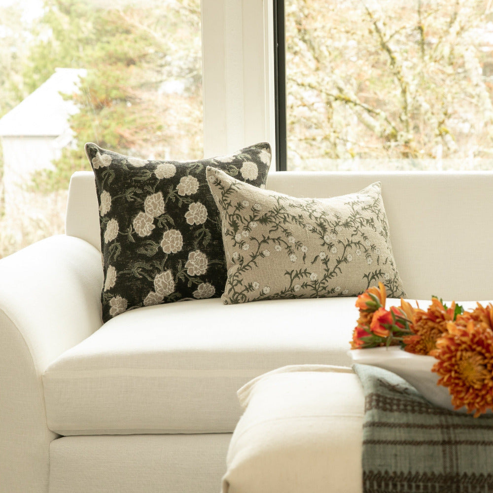 Modern Marigold Noir Pillow