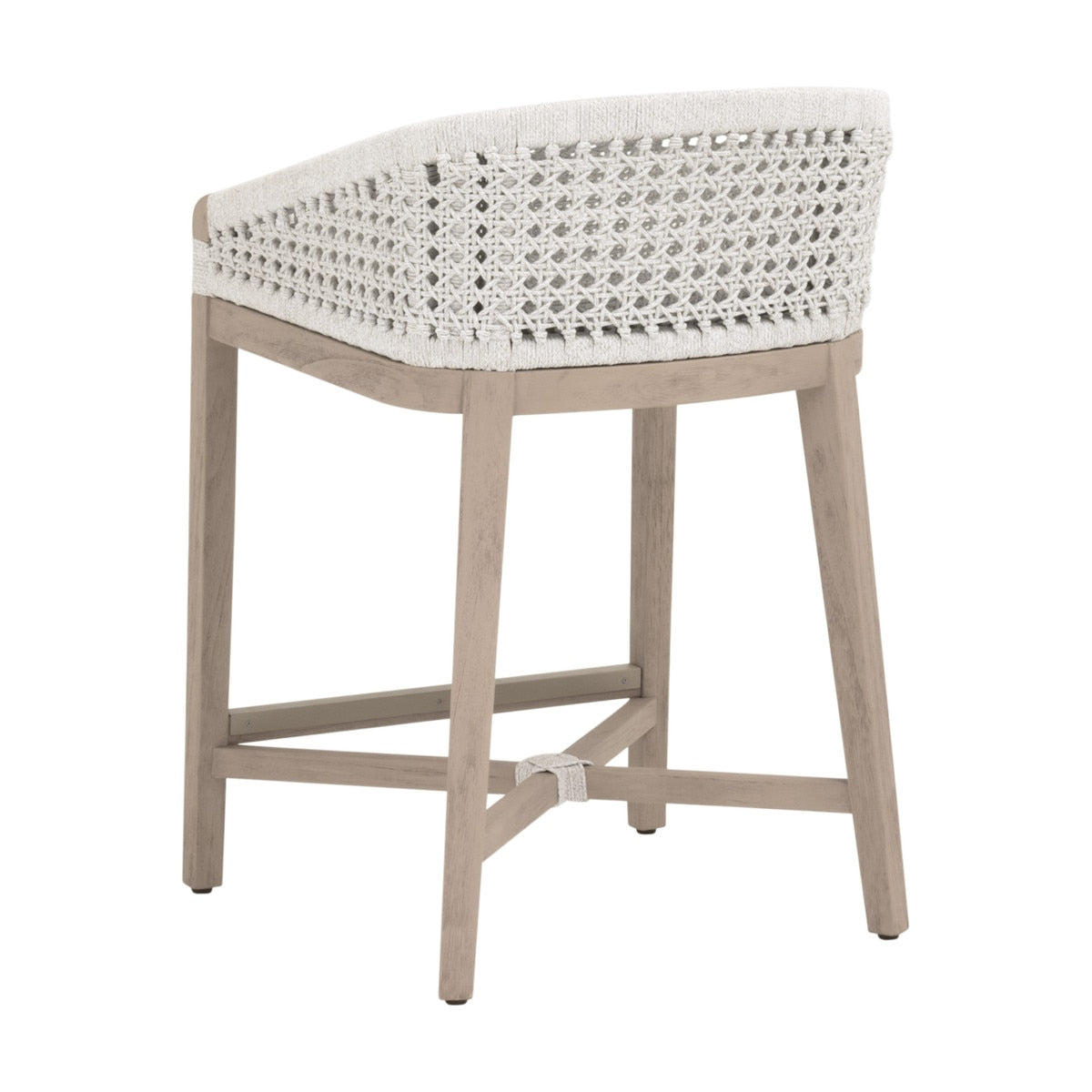Montecito Outdoor Counter Stool | White Speckle Round Rope