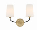 Niles 15'' Black Forged + Modern Gold Sconce