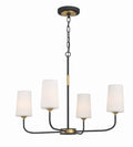 Niles 29'' Black Forged + Modern Gold Chandelier
