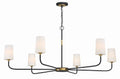 Niles 54'' Black Forged + Modern Gold Chandelier