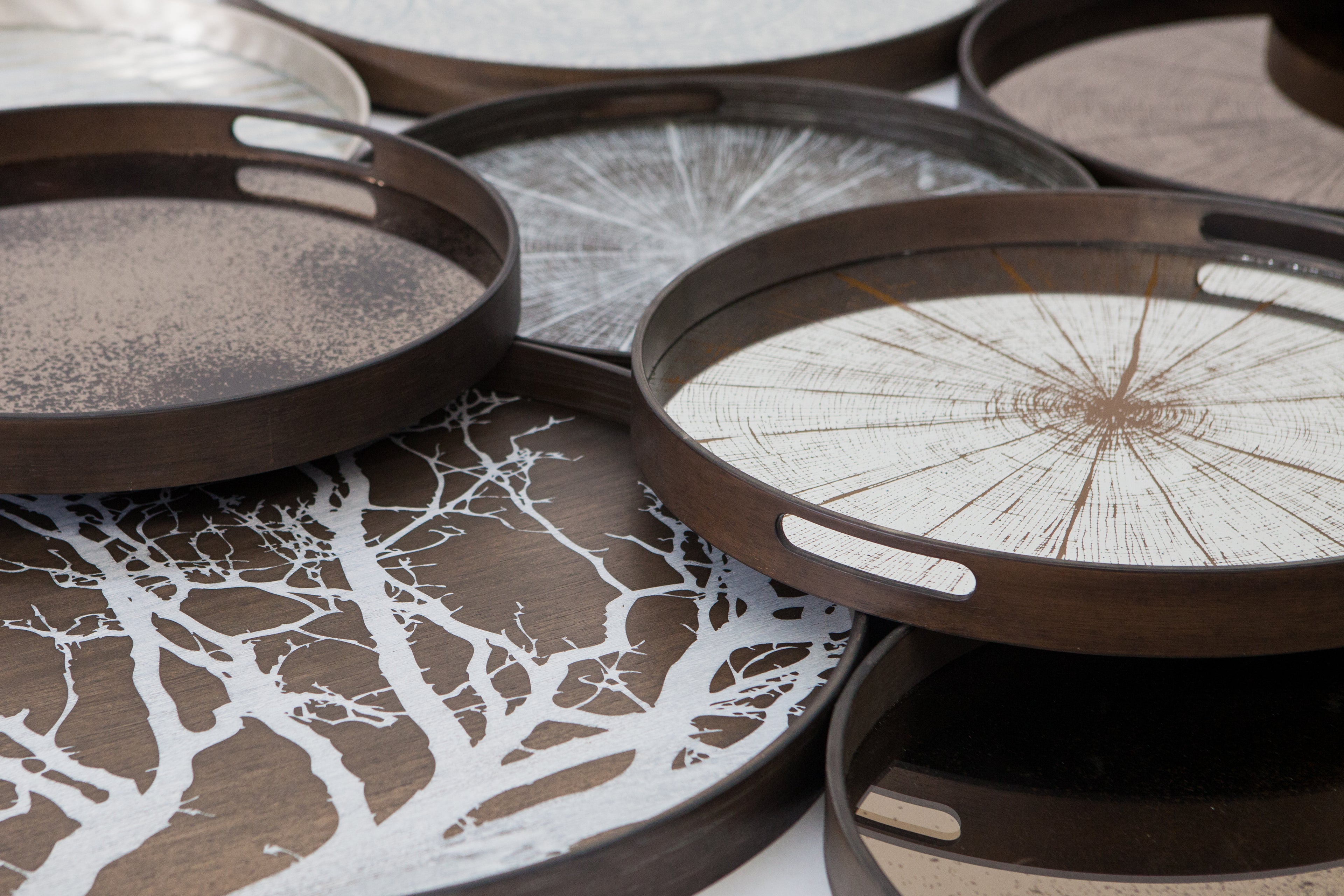 Slice Tray | Mirror | Light Aged | Round | S