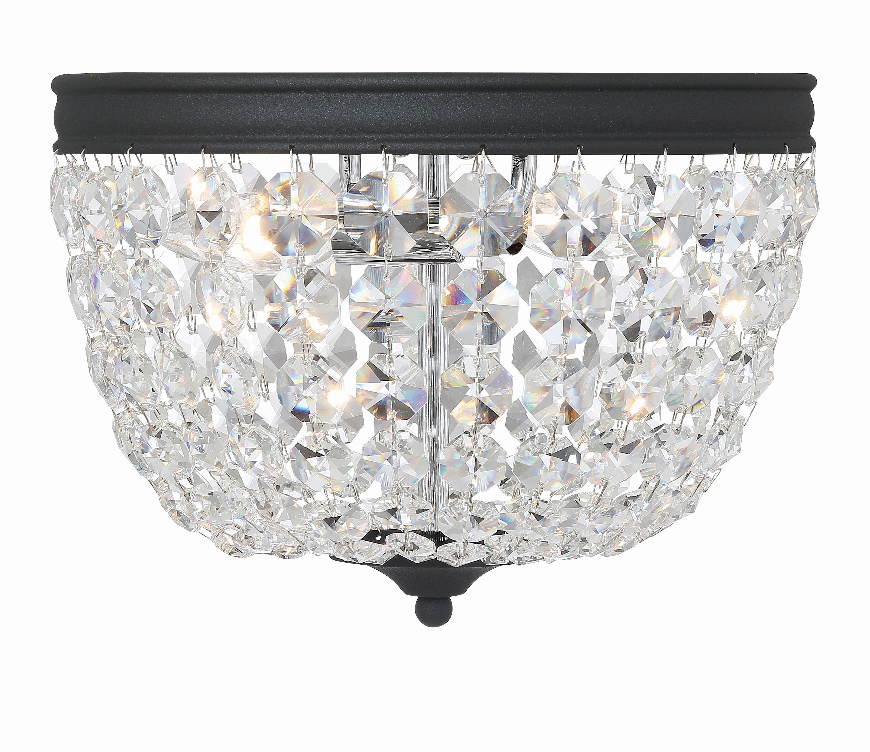 Nola 11.5'' Black Forged Flush Mount