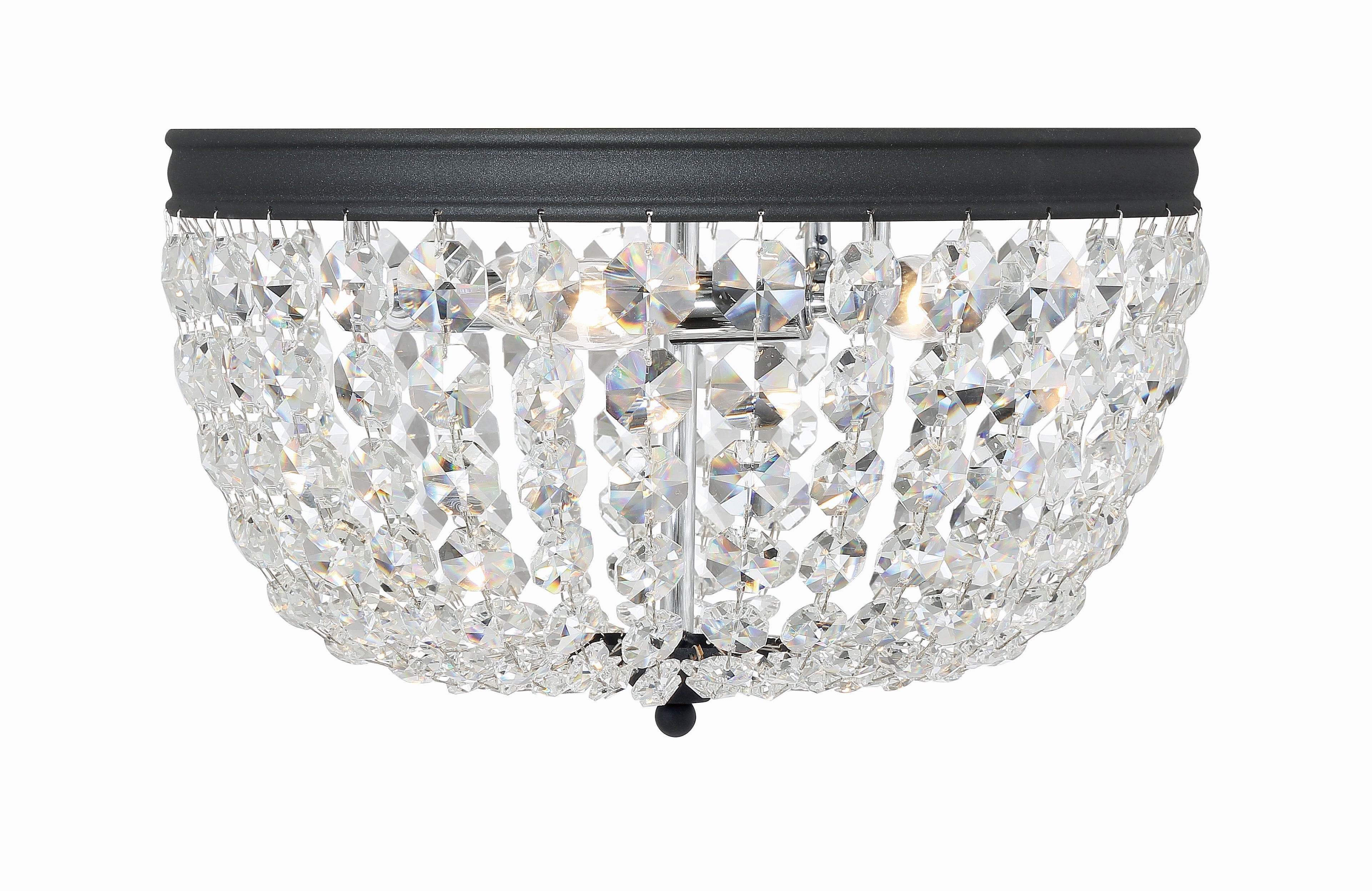 Nola 14.25'' Black Forged Flush Mount