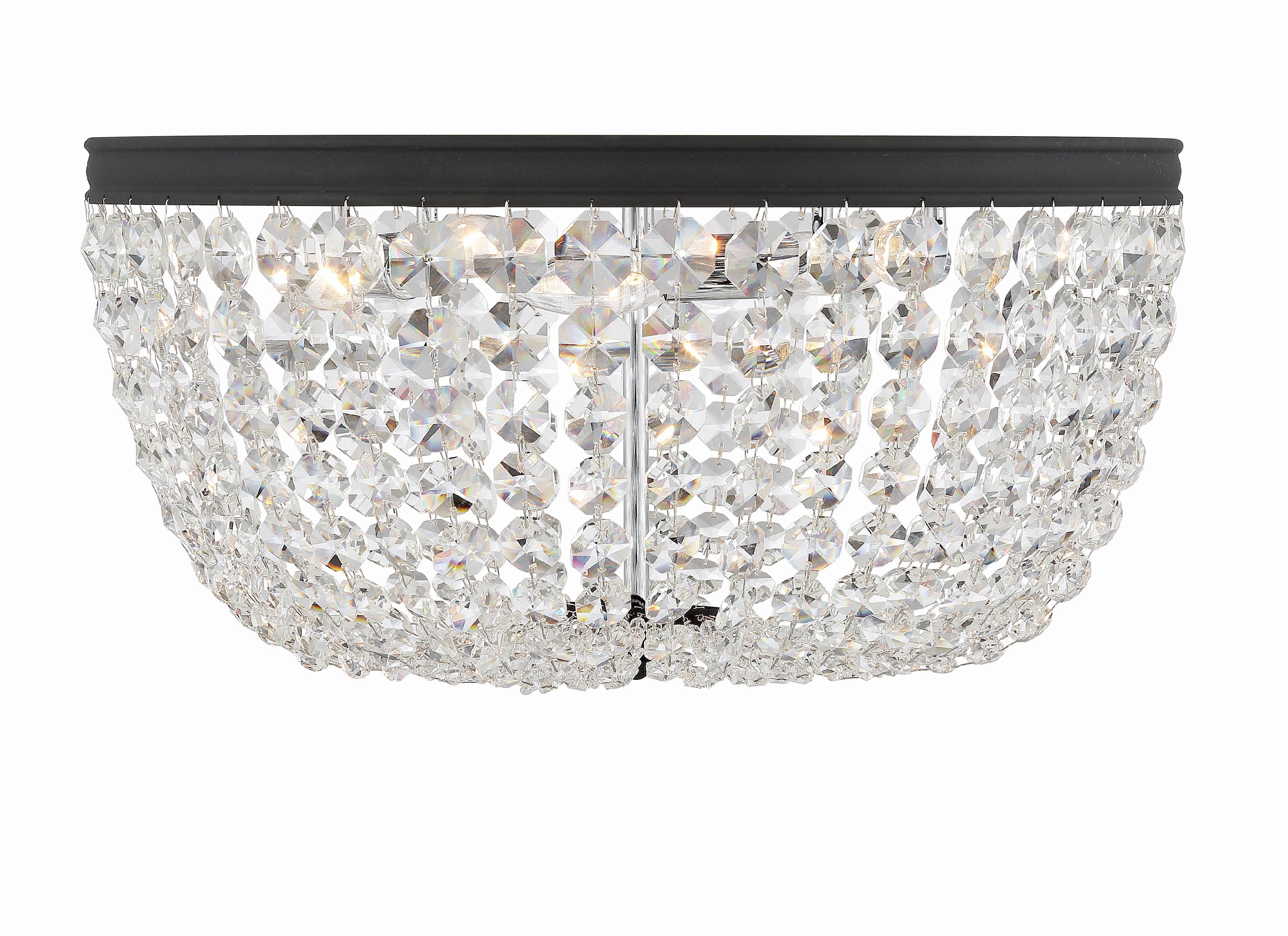 Nola 20'' Black Forged Flush Mount