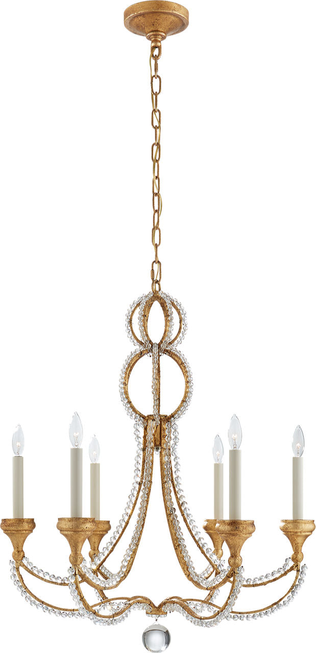 Milan Medium Chandelier | Venetian Gold | Crystal