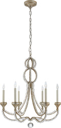 Milan Medium Chandelier | Venetian Silver | Crystal