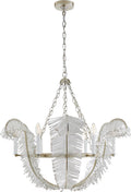 Calais 34" Chandelier | Burnished Silver Leaf