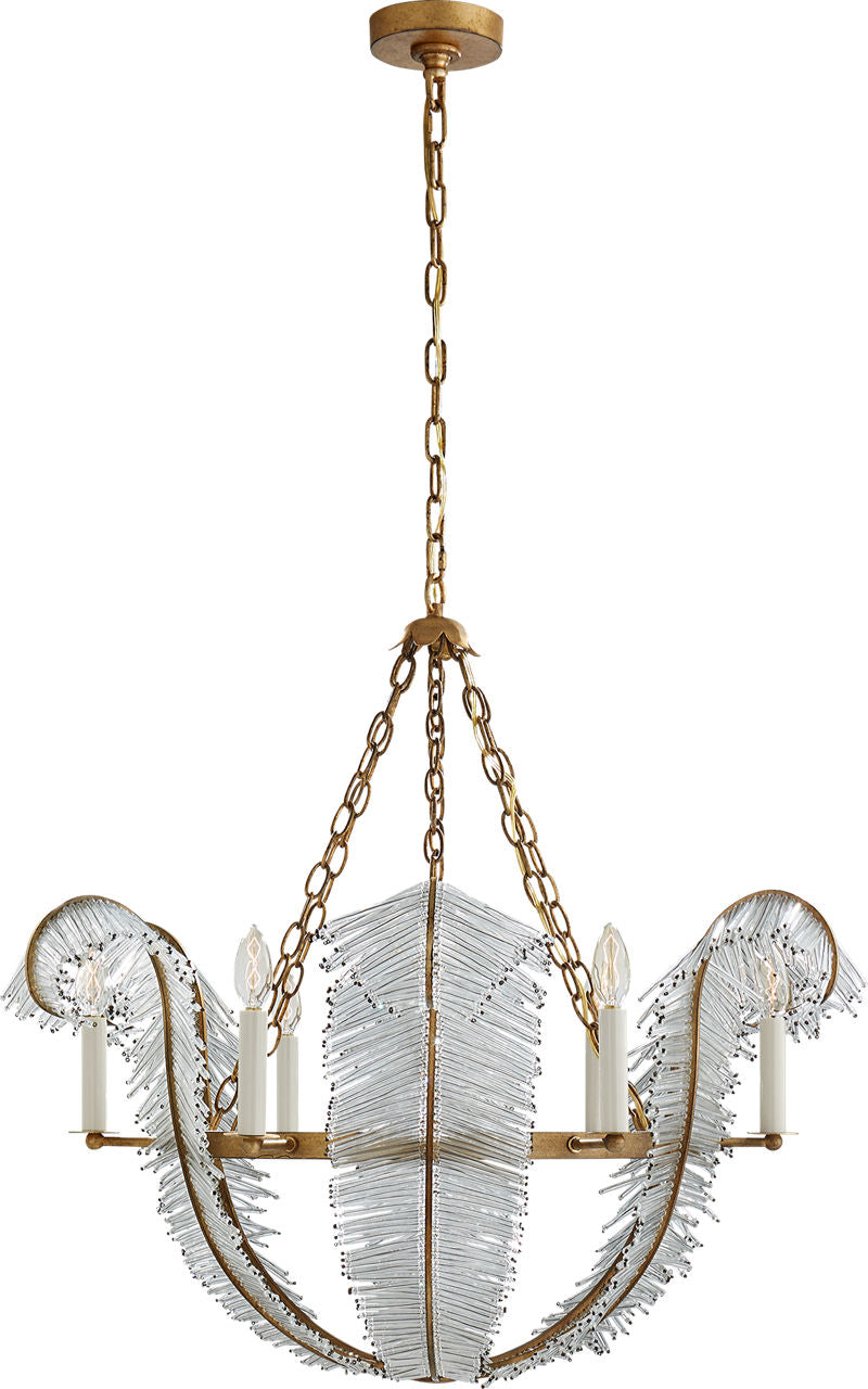 Calais 34" Chandelier | Gilded Iron