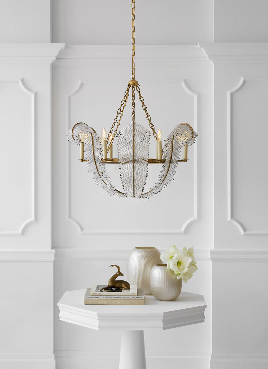 Calais 34" Chandelier | Gilded Iron