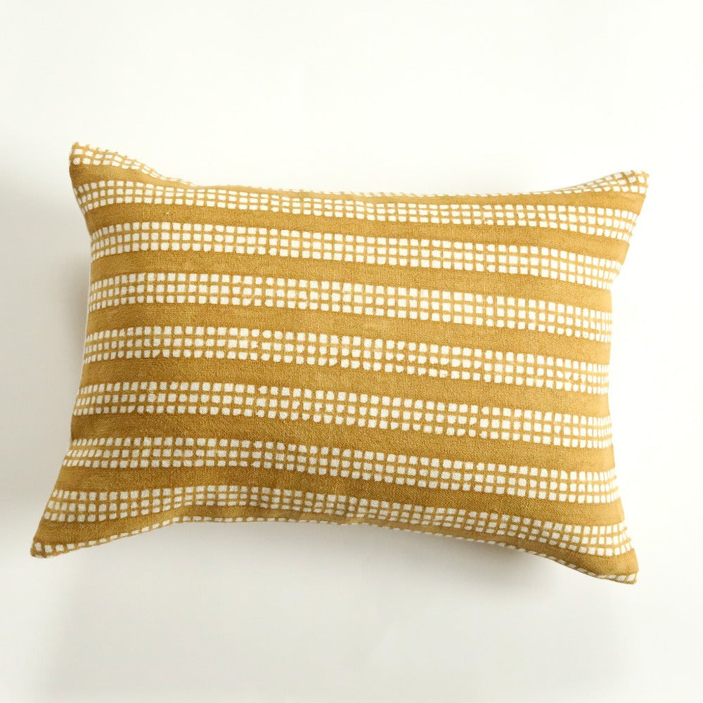 Nepsa Mustard on White Pillow
