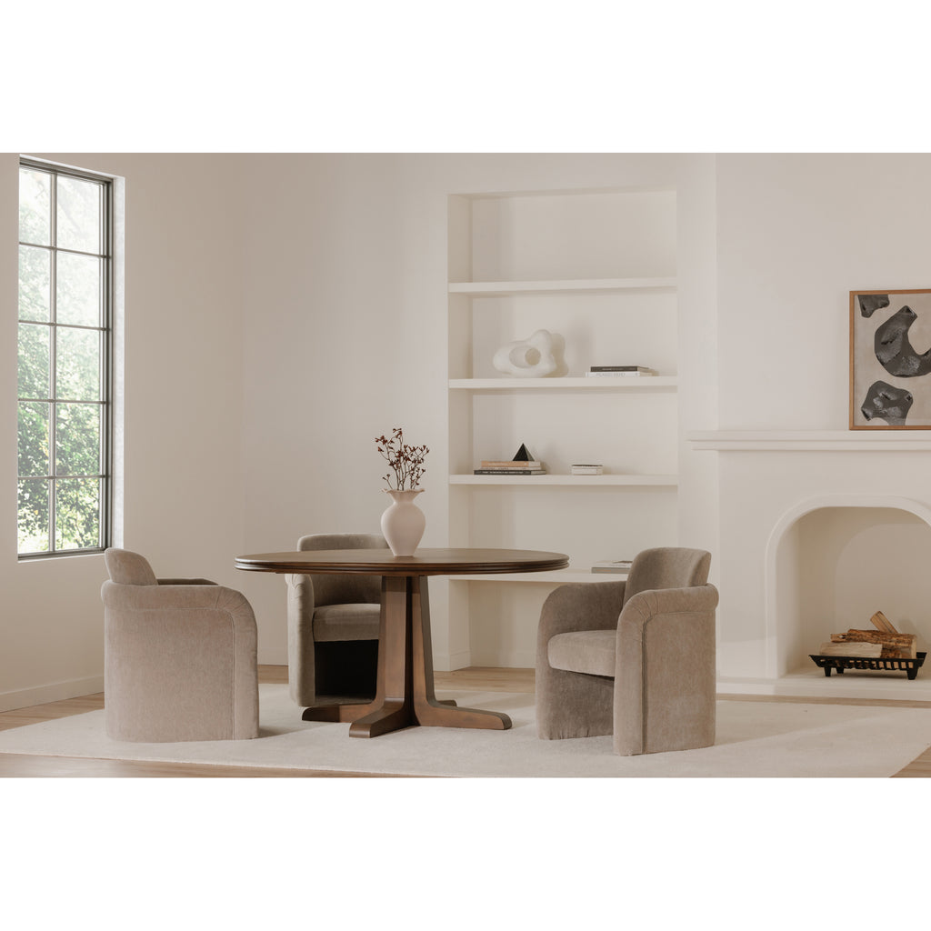 Mesto Rolling Dining Chair Taupe