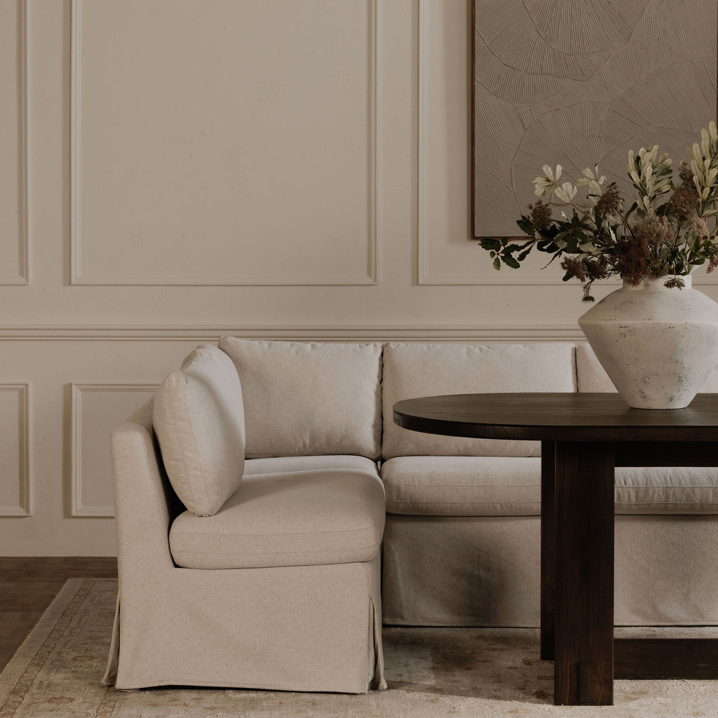 Fable Slipcover Dining Slipper Chair Beige
