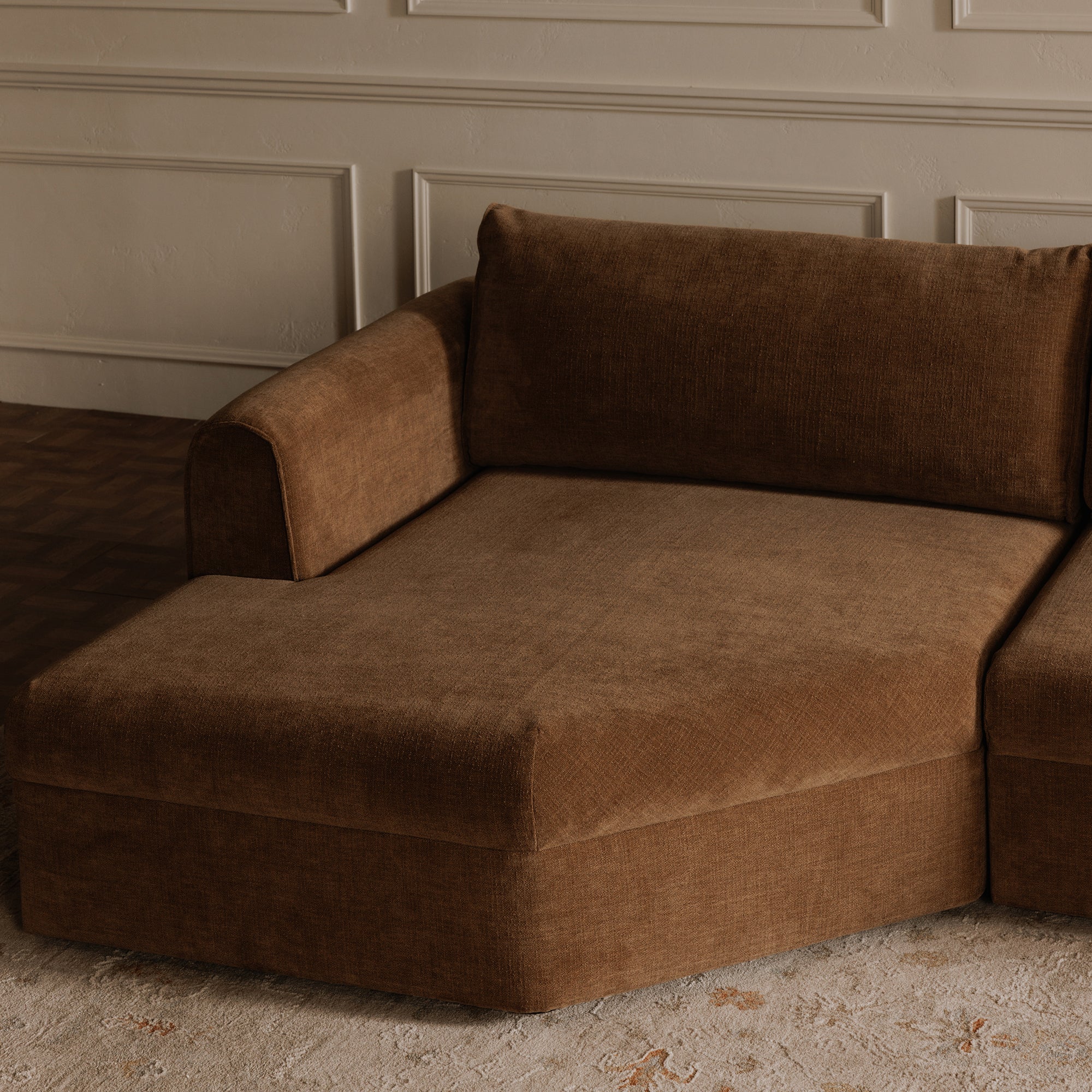 Madrid Left Sectional Taupe