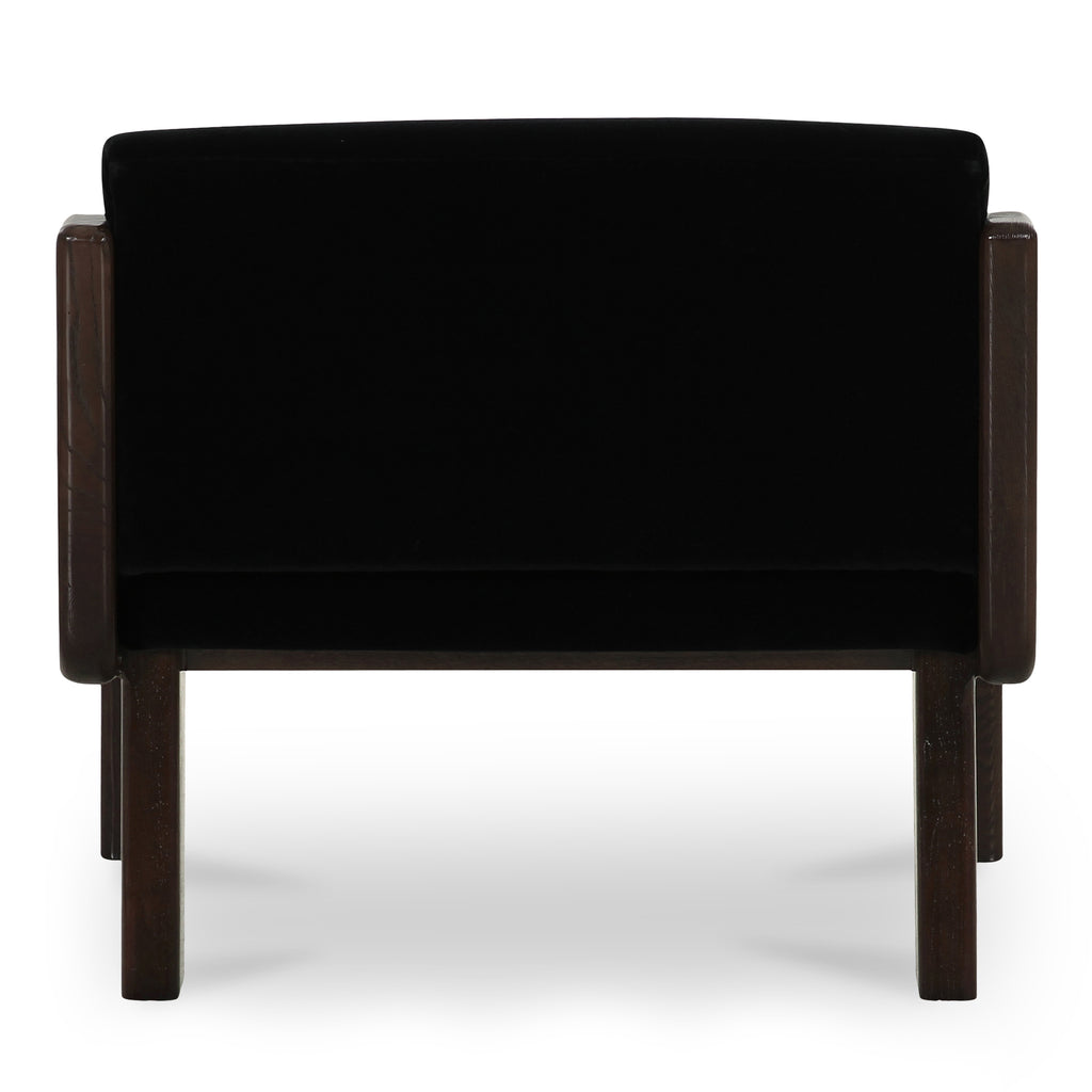 Edie Accent Chair Black Faux Mohair