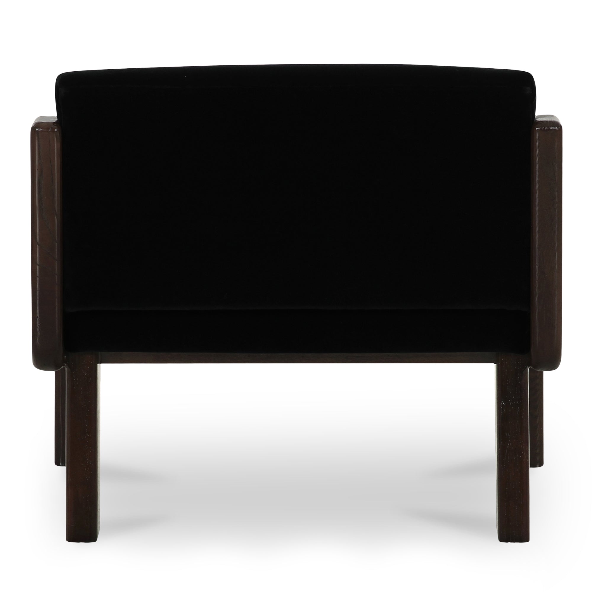 Edie Accent Chair Black Faux Mohair
