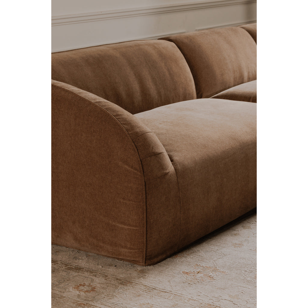 Isla Right Arm Facing Chaise Mocha
