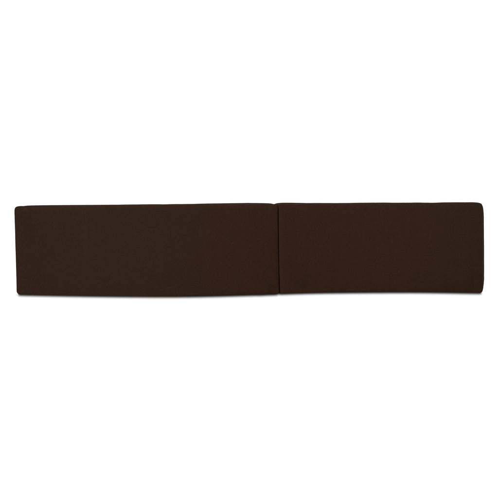 Naomi 2 Piece Wave Modular Sectional Dark Brown