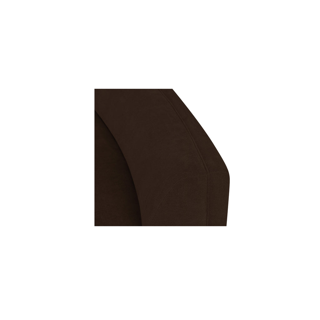 Naomi 2 Piece Wave Modular Sectional Dark Brown