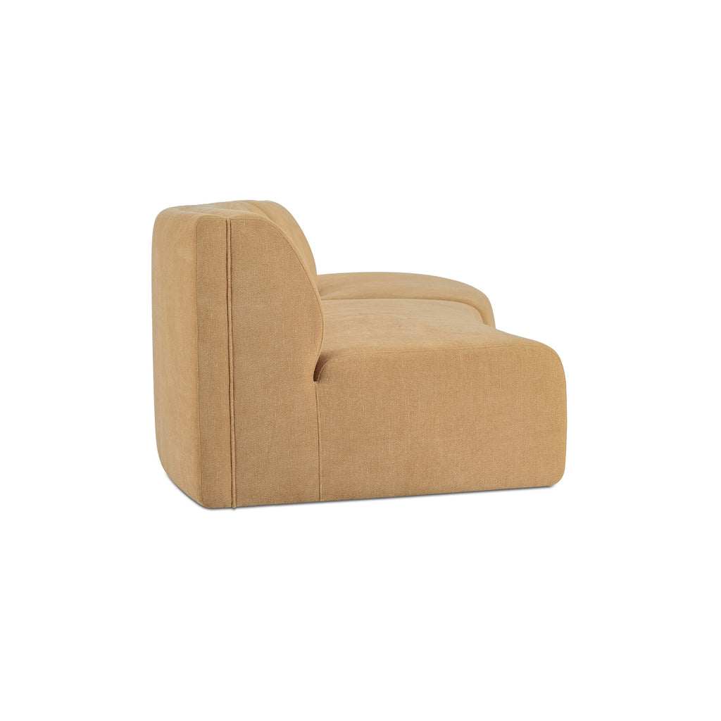 Naomi 2 Piece Concave Modular Sectional Golden Yellow