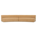 Naomi 2 Piece Concave Modular Sectional Golden Yellow